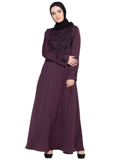 Embellishment sleeve A line Nida Abaya