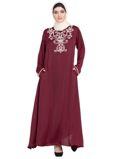 Pearls Embellieshed A line Nida Abaya
