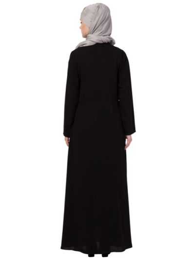  Front Gathered Pocket Casual Abaya
