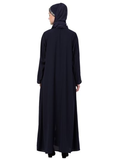  Hand Embroidered Front Open Abaya