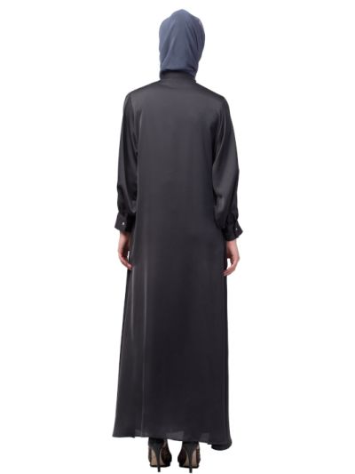 Diamond Beads Front open Abaya