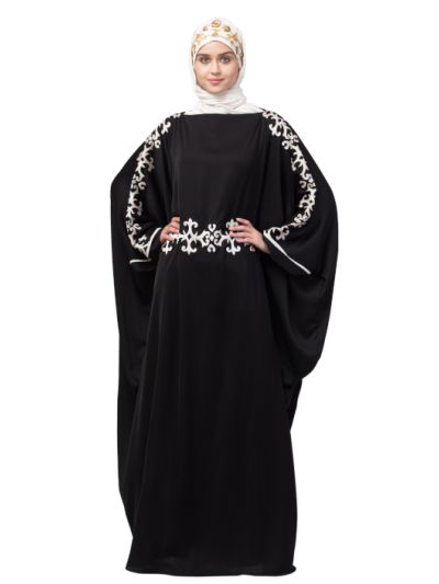 Waist & Sleeves Resham Embroidery Nida Kaftan