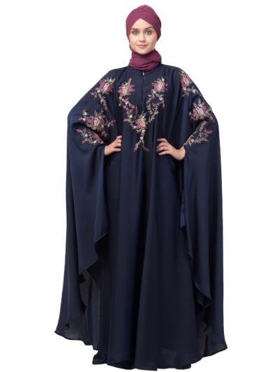 Front & Sleeve Resham Embroidery Irani Kaftan