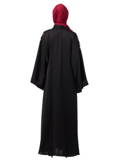 Resham Embroidery Front Open Dubai Abaya