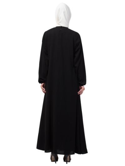Front Pleated A Line Abaya