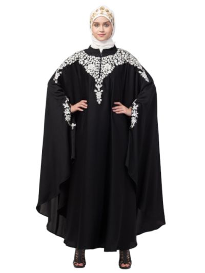Front to Back & Hand Opening Resham Embroidery Irani Kaftan