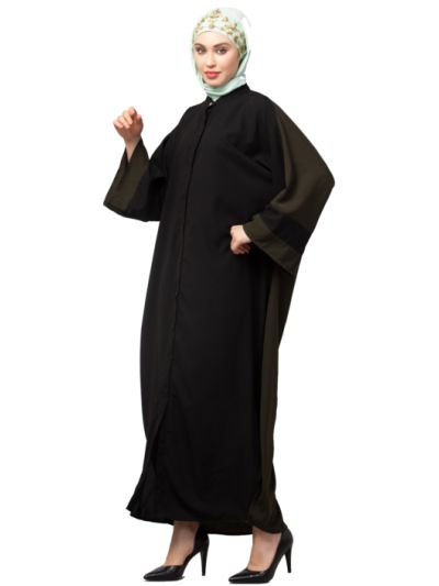 Two Color Front Open Dubai Style Kaftan