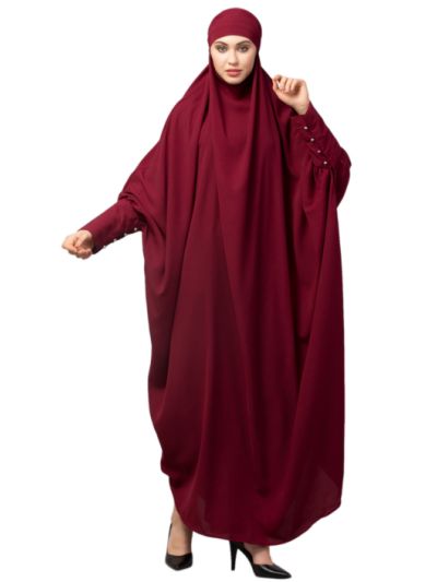 One pc Jilbab Head to Toe Long Cuff With Naqab