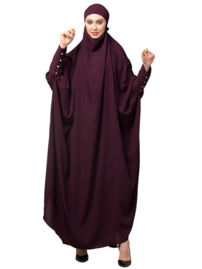One pc Jilbab Head to Toe Long Cuff With Naqab