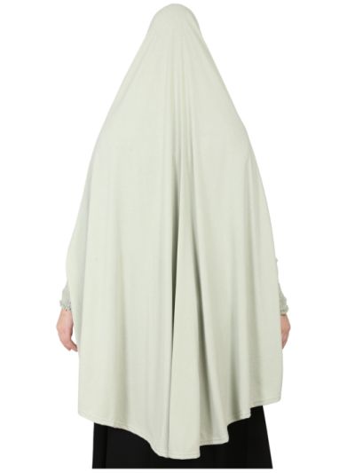 Stretchable Jersey Smoking at Sleeve Jilbab Cum Prayer Khimar Hijab