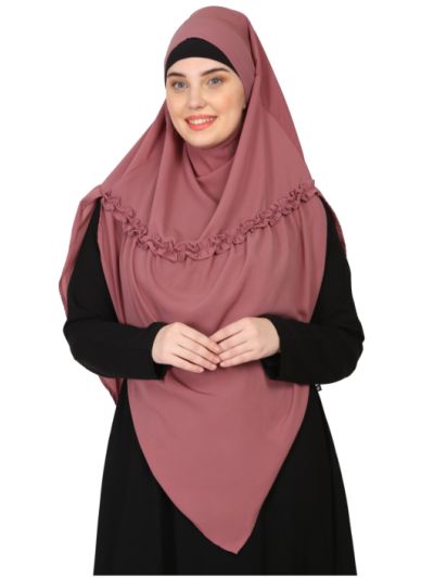Instant Ready To Wear Frill Around Shoulder & Triangle Shape Tie At Back Hijab