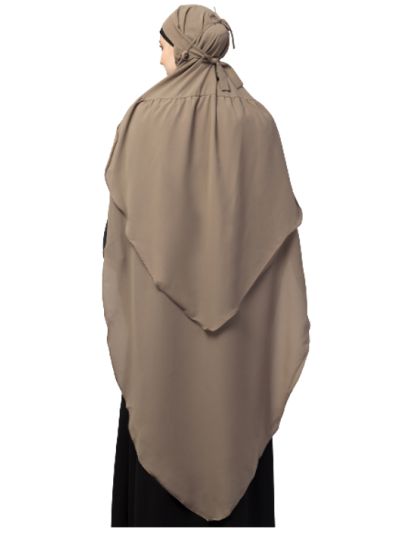 Instant Ready To Wear Frill Around Shoulder & Triangle Shape Tie At Back Hijab