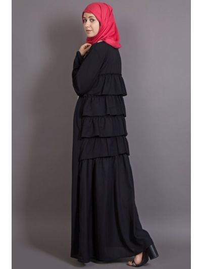 Flower Design Casual Abaya
