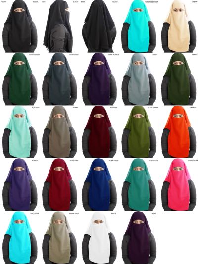3 Layers Niqab (Color)