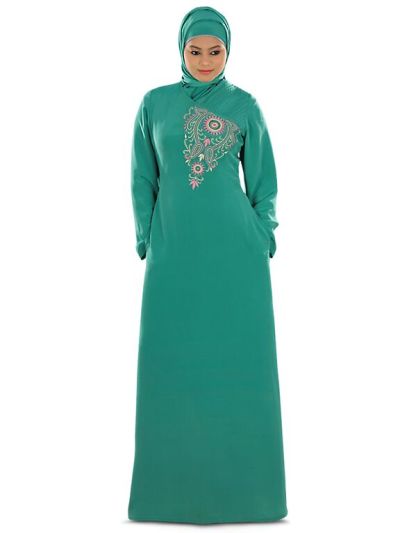 Nuzhat Sea Green Abaya