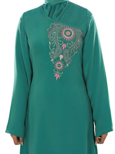 Nuzhat Sea Green Abaya