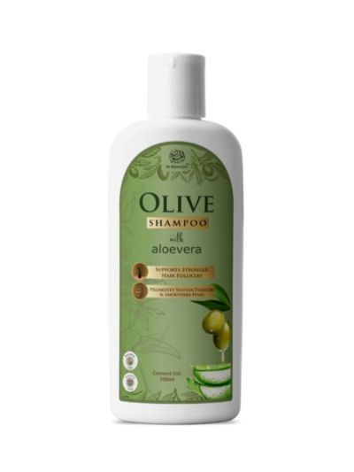 AL MASNOON Olive Shampoo 500ml, Enriched with Olive Leaves and Aloe Vera for Stronger Hair Follicles, Single Pack
