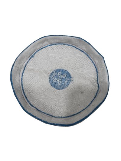 White mixed Sky blue Cap - 21.5 Inches 
