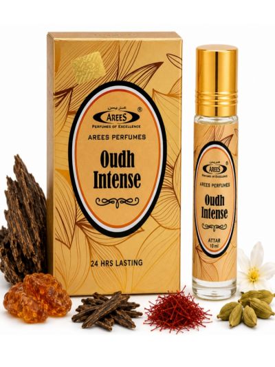 Arees Oudh Intense Attar | Smoky, Deep, Powerful | 10 ml