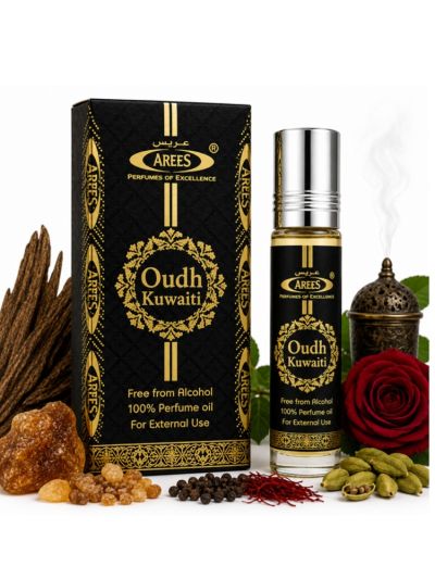 Arees Oudh Kuwaiti | Smoky, Woody, Luxurious | Attar 8ml