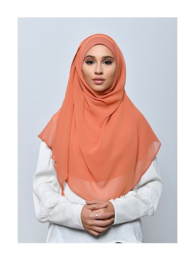 Papaya Crepe Chiffon