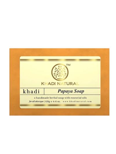 Khadi Natural Papaya Soap Handmade-125g(Pack Of 2)