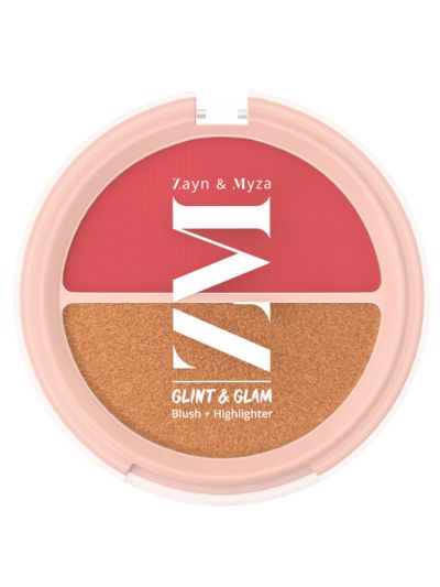 Glint & Party Glam - Blush + Highlighter Duo, Halal compliant (8 g)