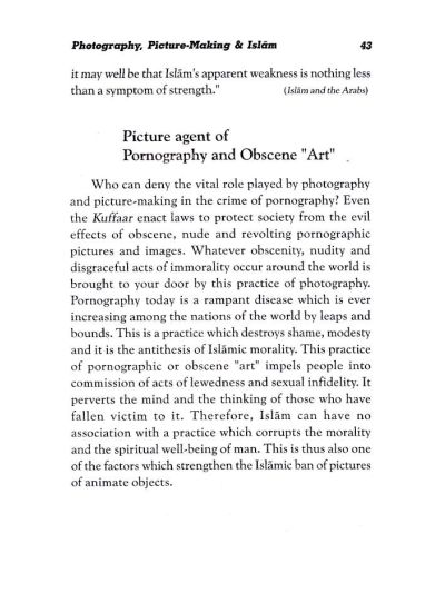Photography Picture Making and Islam