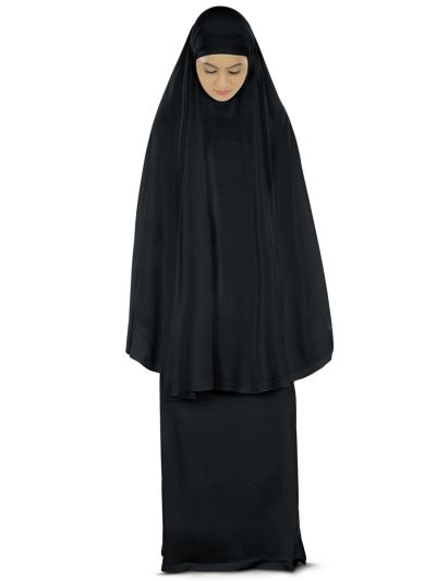 Dua Prayer Set (Hijab + Long Skirt) Black