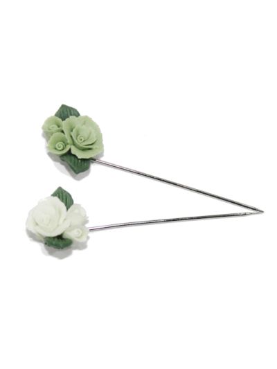 White & Light Cream Hijab Pin Set