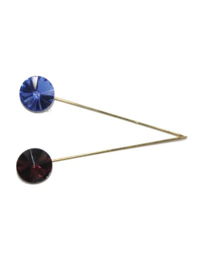 Maroon & Blue Stones Hijab Pin Set