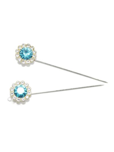 Sky Blue & White Floral Hiab Pin Set