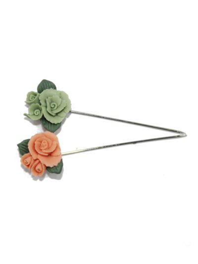 Light Green & Orange Hijab Pin Set