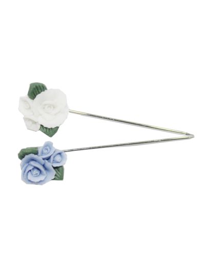 Sky Blue & White Hijab Pin Set