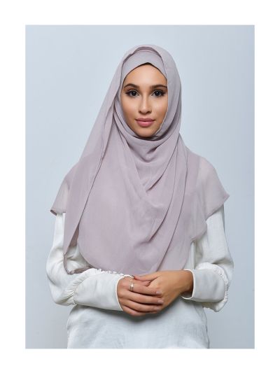 Pink Mist Crepe Chiffon