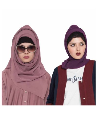 Combo Super Fine Georgette Hijab (Set of 2)