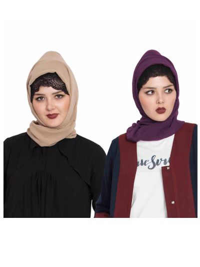 Combo Super Fine Georgette Hijab (Set of 2)