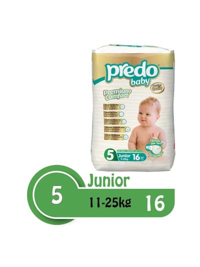 Predo Baby Junior Eco 11-25kg, Size 5, 16 pieces