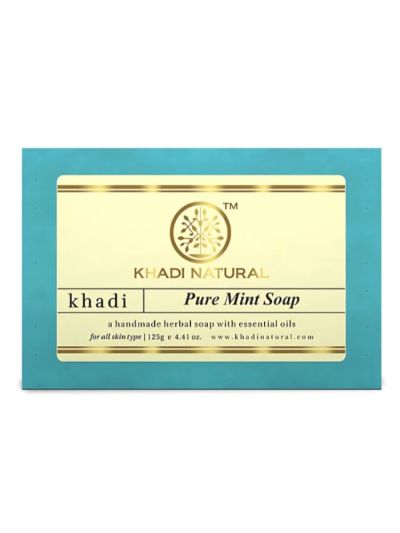 Khadi Natural Pure Mint Soap Handmade-125g(Pack Of 2)