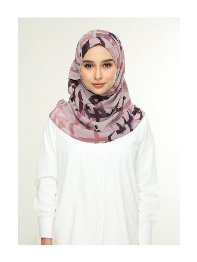 Qawiyya Lilac Flat Georgette