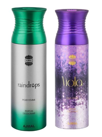 Ajmal Raindrops & Viola Deodorants for Women (pack of 2)