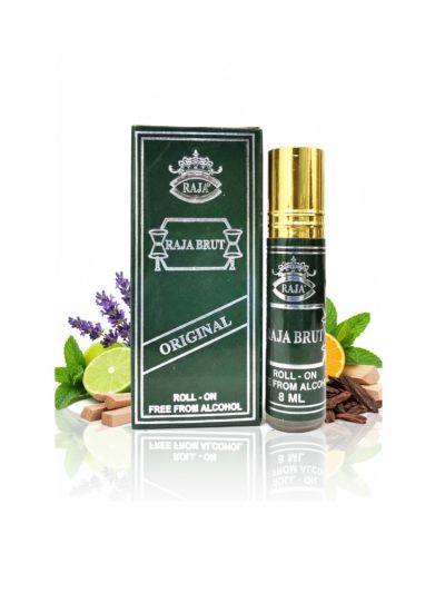 Raja Brut Attar | Fresh Aromatic, Woody, Masculine | 8ml