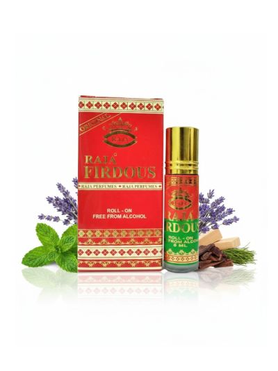 Raja Firdous Attar | Classic Jannatul Firdous, Sweet Herbal | 8ml