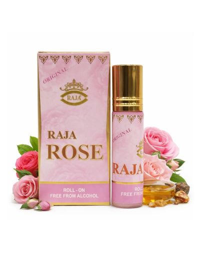 Raja Rose Attar | Pure Rose Bloom, Soft Elegant | 8ml
