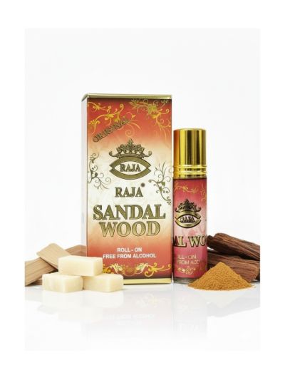 Raja Sandalwood Attar | Pure Sandalwood, Creamy, Warm Woody | 8ml