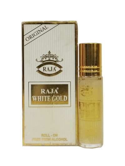 Raja White Gold Attar | Premium Fresh, Clean Elegant Aroma | 8ml