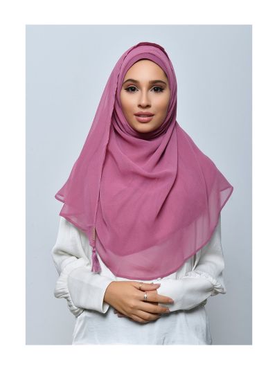 Raspberry Crepe Chiffon