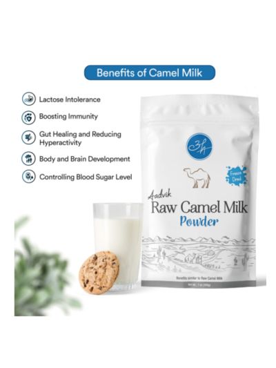 Raw Camel Milk Powder (100% Pure & Natural, Freeze Dried) - 200g