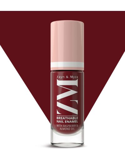 Red Velvet - Breathable Nail Enamel With Raspberry & Almond Oil, Halal compliant (6 ml)