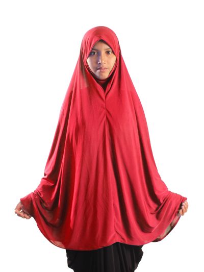 Red Prayer Hijab